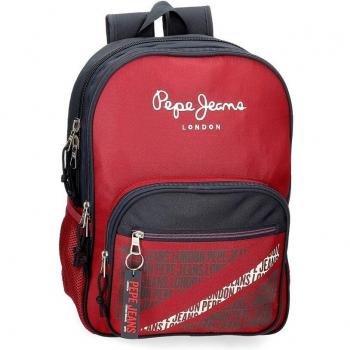 Mochila escolar Pepe Jeans Clark para niños, dos compartimentos, adaptable a carro, 40cm