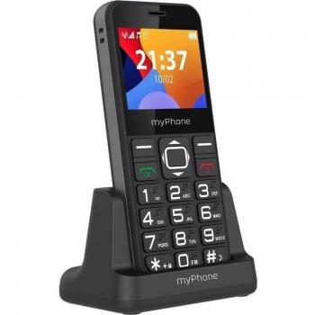 myPhone Halo 3 Teléfono Móvil para Personas Mayores, Pantalla 2.3 Pulgadas, Cámara VGA 0.3MP, Dual SIM, Redes 2G, Botón SOS, Color Negro