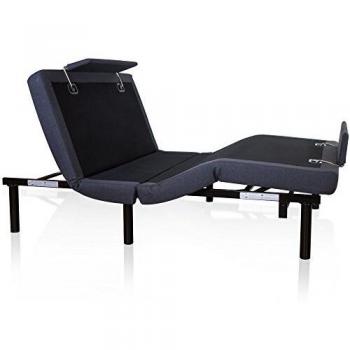 Somier Articulado Tapizado BH Ulti-MATE M500 135x200cm - Con Masaje por Vibración y Reposapies para Deportistas