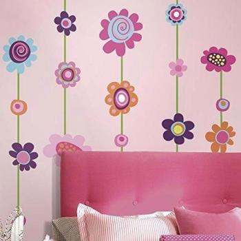 Jomoval RoomMates - Adhesivos Reutilizables para Pared, diseño de Flores