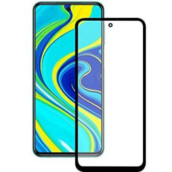 Protector de Pantalla Ksix Cristal Templado 9H Full Glue 2.5D Borde Negro para Xiaomi Redmi Note 9S/Note 9 Pro, Grosor 0,33 mm