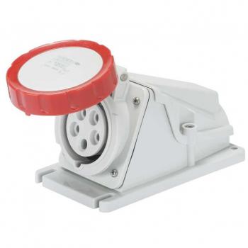 Base Fija de Pared Gewiss 90° 3P+N+T 16A 380-415V IP67 roja GW62505