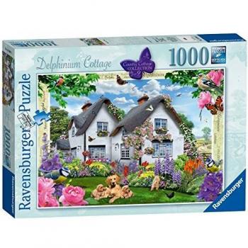 Ravensburger 19496 Country Collection No.9-Delphinium Cottage, 1000pc Jigsaw Puzzle, Multicoloured