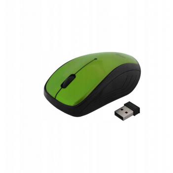 Ratón óptico inalámbrico USB AM-92 verde 1200 DPI