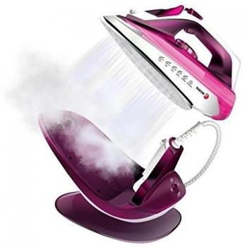 Plancha Fagor FG055 - Vapor-seco, Suela de cerámica, 2200W, 240 ml, Rosa