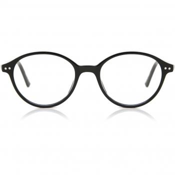 Gafas Anti-Azules Ovaladas con Montura Completa de Plástico Negras para Mujer - SmartBuy Collection