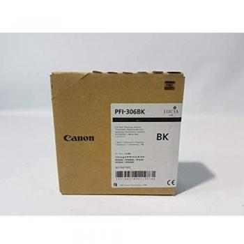 Canon PFI-306BK Cartucho de Tinta Negro Original para Impresoras iPF8400SE, iPF8300S, iPF8400S, iPF8300, iPF8400, iPF9400