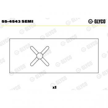 Casquillo de cojinete biela GLYCO 55-4543 SEMI