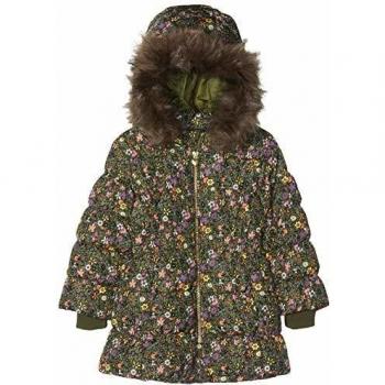 NAME IT Nmfmolly Down Jacket AOP Camp Chaqueta, Winter Moss, 98 para Bebés