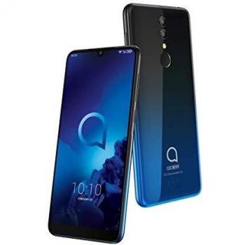 Alcatel 3 (2019) Smartphone Dual SIM, Azul/Púrpura, 5.94 HD+, 4G, Cámara 16+5+13MP, OC1.8Ghz, 32GB Almacenamiento y 3GB RAM