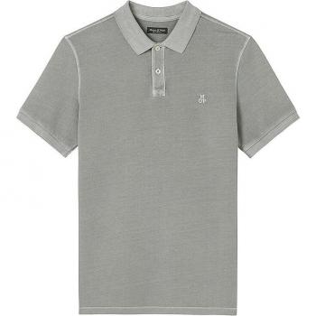 Poloshirt de algodón Marc O'Polo gris regular fit para hombre, talla M con logostickerei