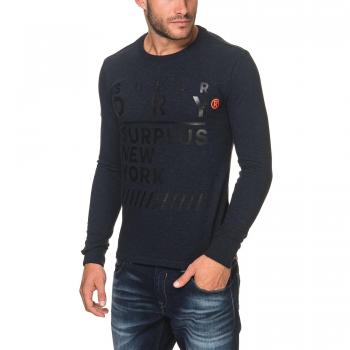 Superdry Men's Surplus Goods Men’S Blue Long Sleeve T-Shirt In Size Xxl Blue