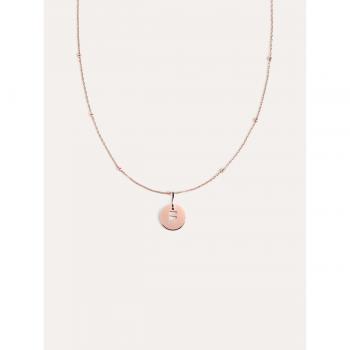 Collar Singularu Mini Medallion - Inicial F