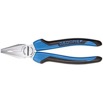 Alicate universal GEDORE 8245-200 JC - 200 mm, alta resistencia, mango ergonómico, acabado en cromo niquelado, capacidad de agarre y corte