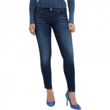 Pantalón vaquero mujer Guess Curve X super skinny stretch azul oscuro