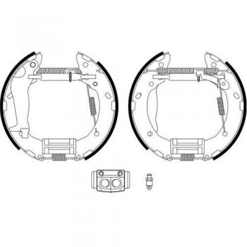 Kit de frenos de tambor HELLA 8DB 355 022-611 con cilindro de rueda y elemento de ajuste