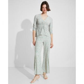 NAËLLE - Pantalón Estampado Floral Acampanado Mujer