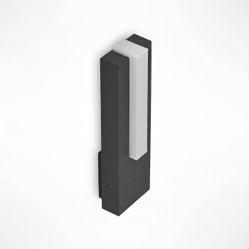 Aplique LED de exterior Lucande Virgalia, moderno, negro, aluminio, 1 llama