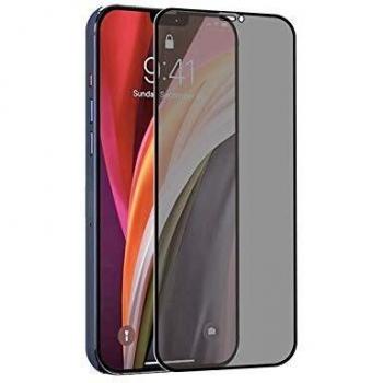Protector de Pantalla Antibacteriano y Confidencial Negro Transparente para Apple iPhone 12 Pro Max