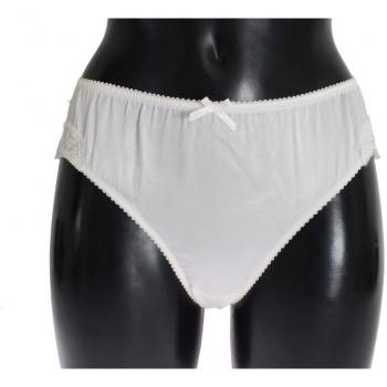 Dolce & Gabbana White Satin Stretch Underwear Panties - IT1 | XS