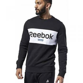 Reebok Te Big Logo Crew Sudadera, Hombre, Negro, XS