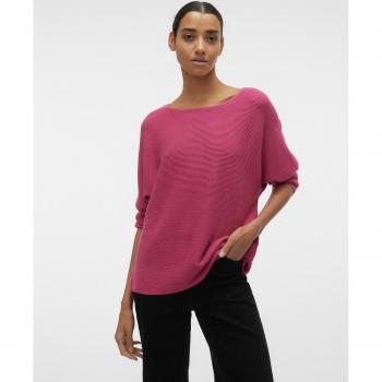 Jersey de mujer de manga 3/4 con cuello barco