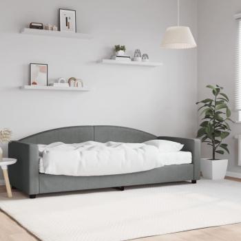 Sofá cama con colchón de tela gris oscuro 80x200 cm vidaXL
