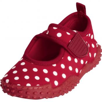 Playshoes Zapatillas de Playa con protección UV Puntos, Zapatos de Agua Niñas, Rojo/Blanco