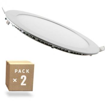 Pack 2 Placas LED 20W 1.800Lm Circular 40.000H