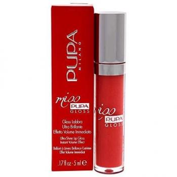 PUPA Milano Miss Pupa Gloss 5 ml 203 Coral Emotion - Lipgloss hidratante, acabado brillante, color coral vibrante