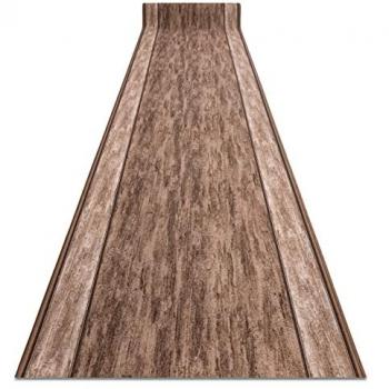 Alfombra de Pasillo Antideslizante con Refuerzo de Goma Rama Marrón 67x300 cm