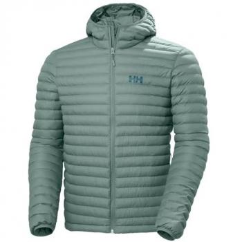 Chaqueta aislante con capucha Helly Hansen Sirdal para hombre, color 485 Cactus Gris, tamaño XL