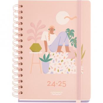 Agenda escolar Plus D/P HOME ROSSANA 2024-2025 MR Miquelrius Multilingüe Wire-o