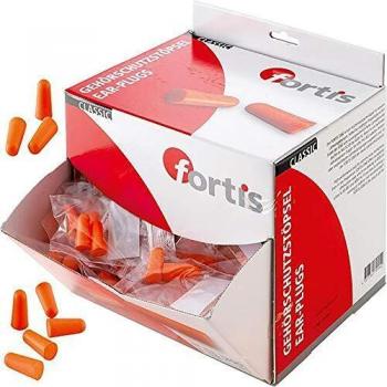 Tapones de Protección Auditiva FORTIS - Caja de 200 Pares en Envases Individuales