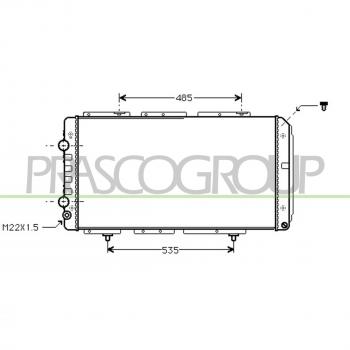 Radiador de Motor PRASCO CI950R008 para FIAT, PEUGEOT y CITROËN - Dimensiones 790x414x34 mm