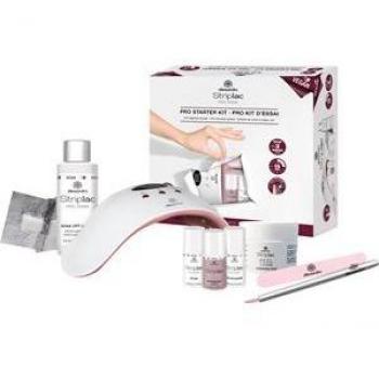 Alessandro Striplac Pro Starter Kit - Incluye 1 pieza, Vegan Polishing File, Soak Off Liquid 50 ml, Peel Or Soak Nail Polish 640 Panama Hut 5 ml, Peel Or Soak Top Coat