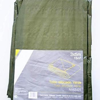TOLDO MULTIUSO NIVEL REFORZADO 115G/M2 POLIETILENO VERDE 04X06MT NV57638