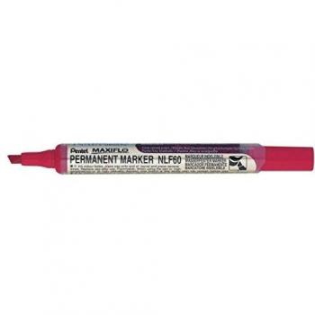 Marcador Permanente Pentel Maxiflo NLF60, Punta Cónica 1-3.5mm, Color Rojo