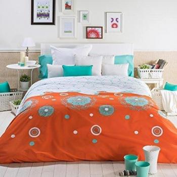 San Carlos Oriente - Juego funda nórdica, para cama de 105, color naranja