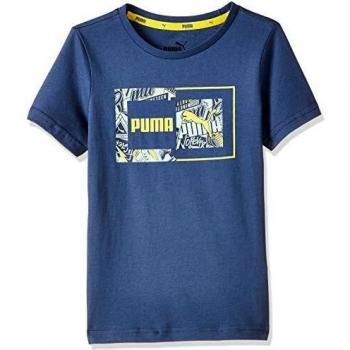 PUMA Alpha Graphic tee B Camiseta de Manga Corta, Niños, Blue, 16