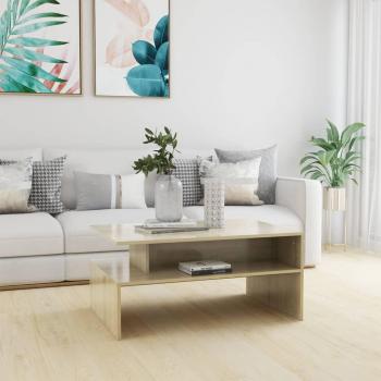 Mesa de centro Lis rectangular diseño irregular natural 42,5x90x60 cm