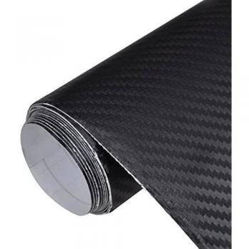 vidaXL Película de Coche Vinilo de Fibra de Carbon 3D Negro 152 x 200 cm