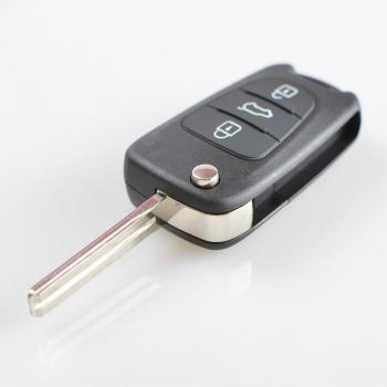 Automan - Carcasa de llave plegable para Kia K2 K5 Sportage Cerato Rio Ceed , 3 botones, color negro