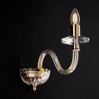 Aplique Clásico Ruben Cristal Oro 1 Luz E14