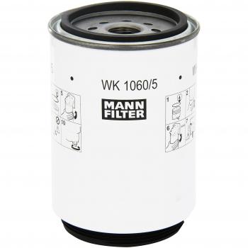 Filtro de combustible MANN-FILTER WK 1060/5 x, tipo: filtro de combustible, características: alta eficiencia en la filtración, diseño optimizado para un flujo adecuado de combustible, material resistente a la corrosión y desgaste, fácil