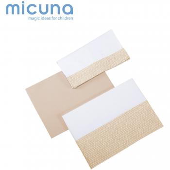 Juego sábanas cuna 120X60 cm Galaxy color Beige, 3 piezas de Micuna