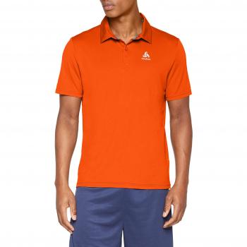 Odlo MC cardada Polo para Hombre, Hombre, Color Flame, tamaño FR : M