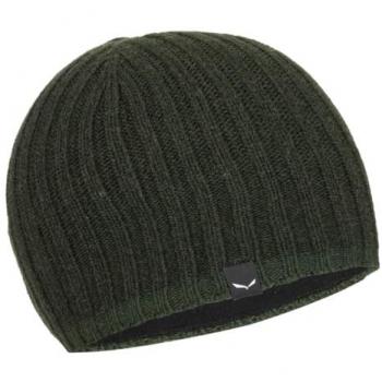 Gorro Salewa Ortles Wool verde oscuro, gorro de lana para hombre, color verde oscuro, diseñado para actividades al aire libre, proporciona calidez y comodidad