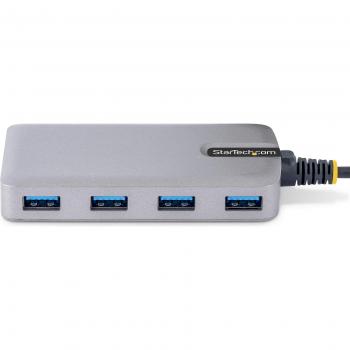 StarTech.com 4-Port USB 3.0 Hub - 5Gbps, Bus Powered, USB-A to 4x USB-A with Optional Auxiliary Power Input, Portable Desktop/Laptop Expansion Hub with 1ft/30cm Cable