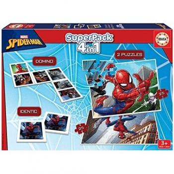 Educa - Superpack Spiderman, Múltiples Posibilidades de Juego para Jugar Solo o acompañado, Incluye
